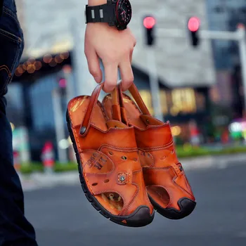 Men's Shoes Men Sandals Summer High Quality Leather Casual Shoes Men Beach Sandals Sandalias Hombre Plus Size 48 Leather sandals
Men's Shoes Men Sandals Summer High Quality Leather Casual Shoes Men Beach Sandals Sandalias Hombre Plus Size 48 Leather sandals