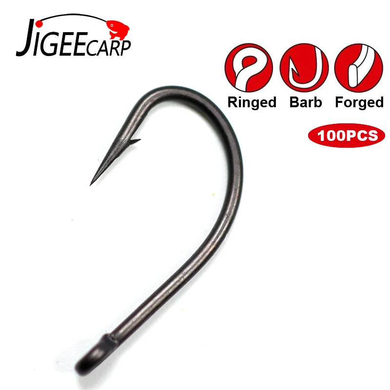 JIGEECARP 100pcs Fishing Hooks High Carbon Steel Barbed Popup Carp Hook A Telflon Coated Needle Curve Carp Fishing Hook
JIGEECARP 100pcs Fishing Hooks High Carbon Steel Barbed Popup Carp Hook A Telflon Coated Needle Curve Carp Fishing Hook
