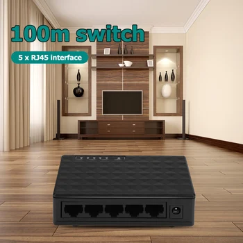 10/100Mbps 5 Port Ethernet Switch Classic Colors Simple Enduring RJ45 LAN Network Desktop Switching HUB Adapter
10/100Mbps 5 Port Ethernet Switch Classic Colors Simple Enduring RJ45 LAN Network Desktop Switching HUB Adapter