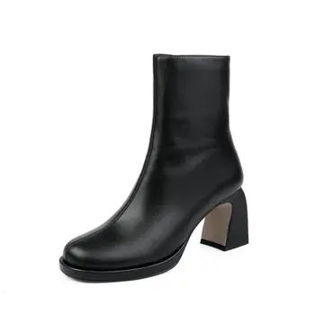 2020 new Genuine Leather High Heels Ankle Boots Classic Design Round Toe Handmade Shoes for Women Wedding Casual Shoes Woman
2020 new Genuine Leather High Heels Ankle Boots Classic Design Round Toe Handmade Shoes for Women Wedding Casual Shoes Woman