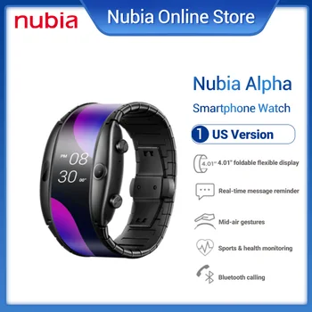 US Version Nubia alpha Smart Watch Phone 1GB RAM 8GB ROM 4.01"foldable flexible display Mobile Phone band Curved surface screen
US Version Nubia alpha Smart Watch Phone 1GB RAM 8GB ROM 4.01"foldable flexible display Mobile Phone band Curved surface screen