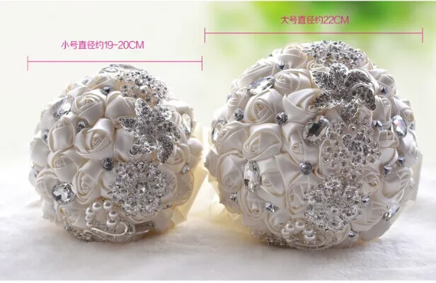Big Size Luxurious Crystal Silver Rose Flower Wedding Bouquet Bling Brooch Bride Wedding Flowers Ramos De Novia mariage
Big Size Luxurious Crystal Silver Rose Flower Wedding Bouquet Bling Brooch Bride Wedding Flowers Ramos De Novia mariage