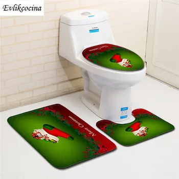 Free Shipping 3 pcs/Set Christmas Shoes Gift Bath Mats Anti Slip Bathroom Set Tapete Banheiro Washable Toilet Rugs Alfombra Bano
Free Shipping 3 pcs/Set Christmas Shoes Gift Bath Mats Anti Slip Bathroom Set Tapete Banheiro Washable Toilet Rugs Alfombra Bano