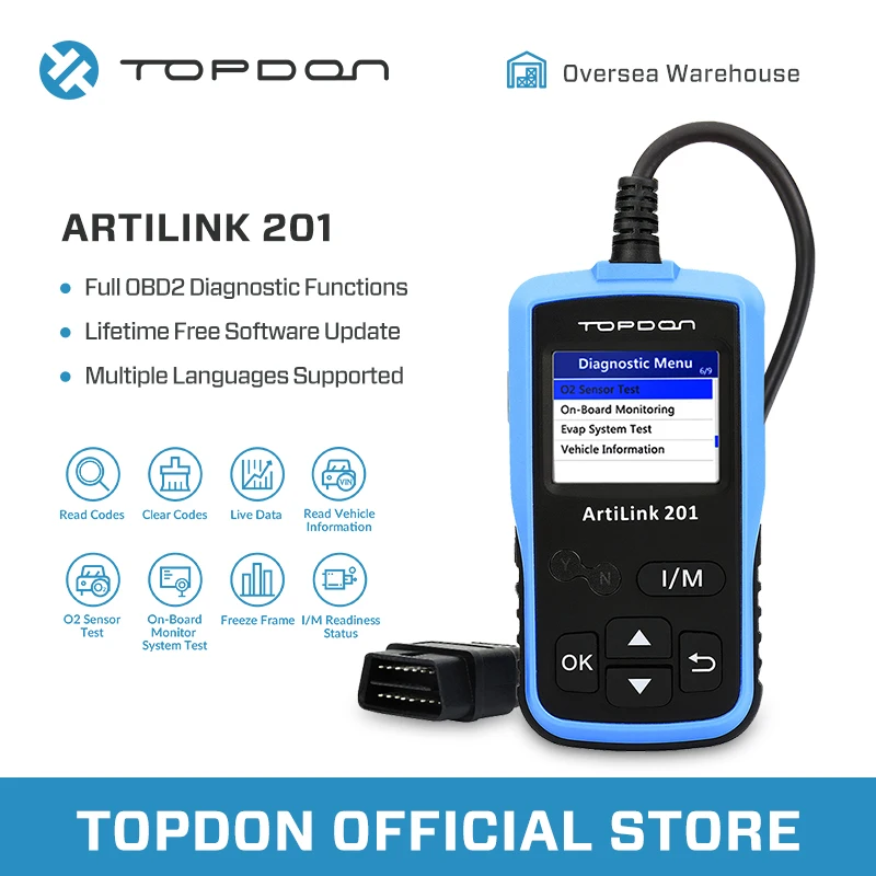 TOPDON ArtiLink 201 OBD2 Auto Diagnostic Scanner Universal OBD Car Diagnostic Tool ODB2 Check Engine Automotive Car Code Reader
TOPDON ArtiLink 201 OBD2 Auto Diagnostic Scanner Universal OBD Car Diagnostic Tool ODB2 Check Engine Automotive Car Code Reader