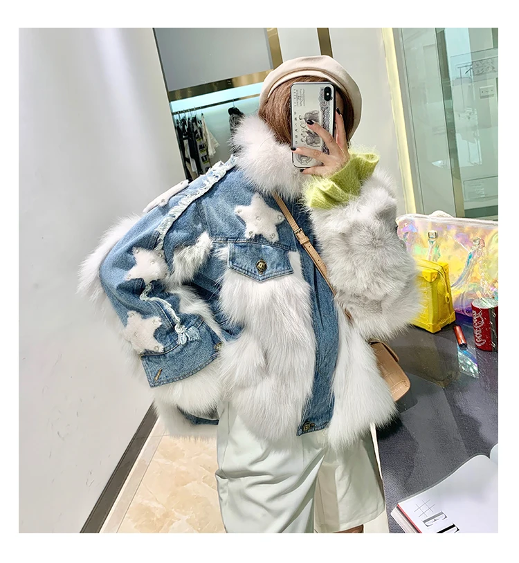 denim jacket with fur real fox fur star (24)