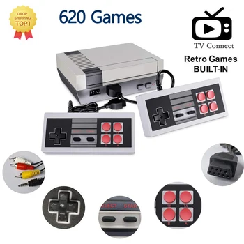 2020 Classic mini game console classic game player Built-in 620 Retro Games , AV output, 8-bit and two players for kids gift
2020 Classic mini game console classic game player Built-in 620 Retro Games , AV output, 8-bit and two players for kids gift