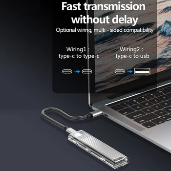 M.2 SSD Box for NVME PCIE NGFF SATA M/B Key SSD Disk NVME SSD Enclosure M.2 to USB C Transparent Hard Drive Box 10Gbps
M.2 SSD Box for NVME PCIE NGFF SATA M/B Key SSD Disk NVME SSD Enclosure M.2 to USB C Transparent Hard Drive Box 10Gbps