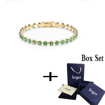 Fashion Jewelry SWA New TENNIS Bracelet Platinum Charming Light Blue Round Decoration Female Romantic Luxury Jewelry Gift
Fashion Jewelry SWA New TENNIS Bracelet Platinum Charming Light Blue Round Decoration Female Romantic Luxury Jewelry Gift