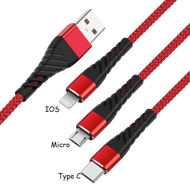 1M 2M 3M 2.4A Heavy Duty IOS Type-C USB-C Micro USB Fast Charger Charging Data Cable For Samsung S10 S9 S8 S7 S6 For iPhone 7 6s
1M 2M 3M 2.4A Heavy Duty IOS Type-C USB-C Micro USB Fast Charger Charging Data Cable For Samsung S10 S9 S8 S7 S6 For iPhone 7 6s