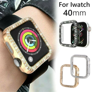 Rhinestone Diamond Bumper Protective Case for Apple Watch iWatch Series 5 4 40mm PC Screen Protector Cover Watch Accessories
Rhinestone Diamond Bumper Protective Case for Apple Watch iWatch Series 5 4 40mm PC Screen Protector Cover Watch Accessories