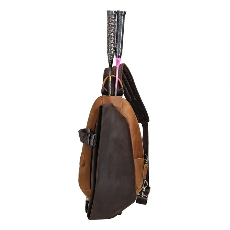 TIDING Retro Men's Leather Sling Chest Bag Sport Shoulder Bag w/USB Interface
TIDING Retro Men's Leather Sling Chest Bag Sport Shoulder Bag w/USB Interface