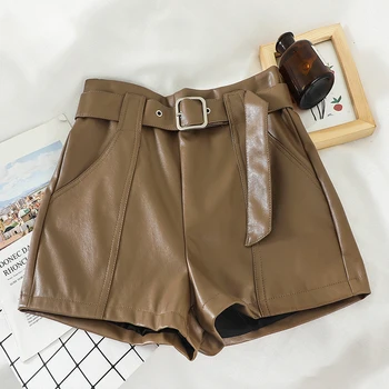 Pu leather women shorts belt 2020 summer new high wasit solid wide leg sexy night club female shorts top quality
Pu leather women shorts belt 2020 summer new high wasit solid wide leg sexy night club female shorts top quality