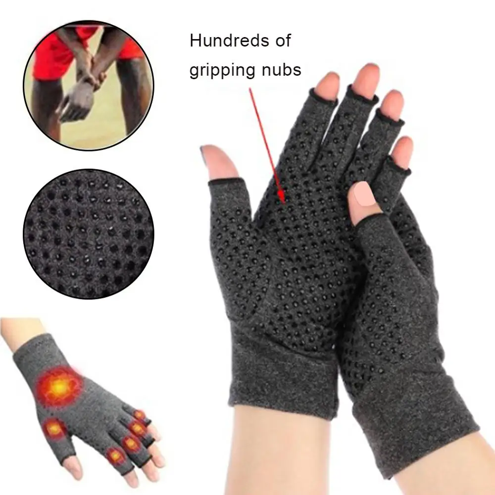 

Women Men Hands Arthritis Gloves Cotton Therapy Compression Gloves Circulation Grip Hand Arthritis Joint Pain Relief S/M/L
