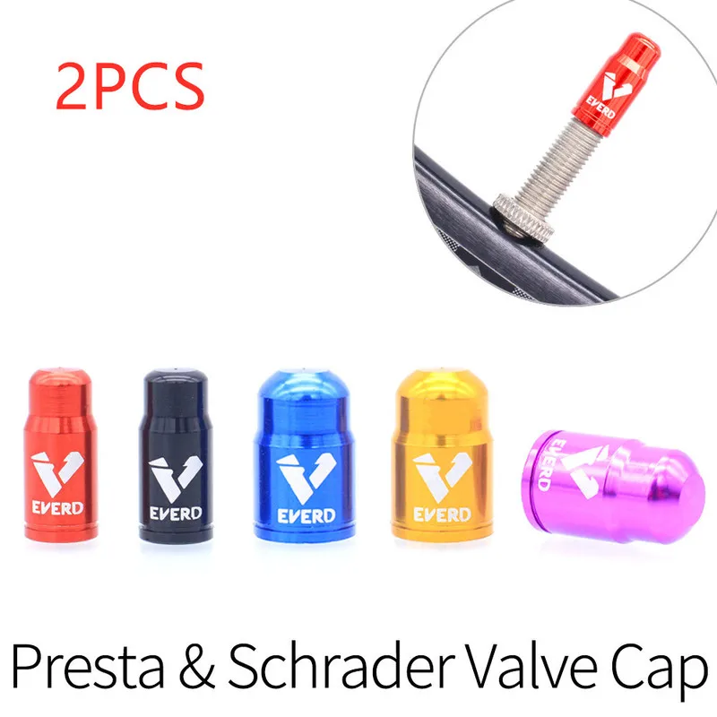 2pcs Aluminum Bicycle Tire Valve Cap Ultralight Mountain Road Bike Tyre Cap Schrader/Presta Tire Valve Protector MTB Accessories