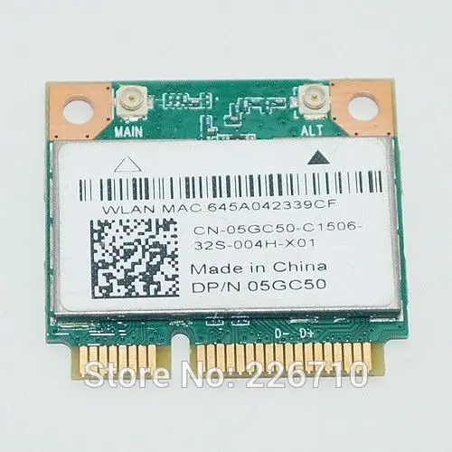 QCWB335 WLAN 802.11a 150 Мбит/с 2,4 ГГц ПОЛОВИНА мини PCI-E беспроводная Wi-Fi карта для Atheros Dell 5GC50 Inspiron 2350 3521 15R
QCWB335 WLAN 802.11a 150 Мбит/с 2,4 ГГц ПОЛОВИНА мини PCI-E беспроводная Wi-Fi карта для Atheros Dell 5GC50 Inspiron 2350 3521 15R
