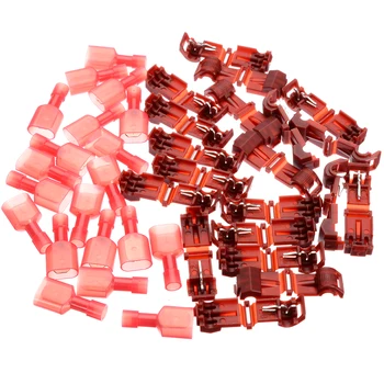 40pcs Red Wire Cable Connectors T-Taps & Male Insulated Quick Splice Lock Wire Terminals Connectors Set 22-18AWG 0.5-1.5mm2
40pcs Red Wire Cable Connectors T-Taps & Male Insulated Quick Splice Lock Wire Terminals Connectors Set 22-18AWG 0.5-1.5mm2