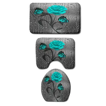 Waterproof Bathroom Curtain Sets Toilet Cover Non-Slip Bath Mat Rug Carpet Set Home Decoration Bathroom Accessories
Waterproof Bathroom Curtain Sets Toilet Cover Non-Slip Bath Mat Rug Carpet Set Home Decoration Bathroom Accessories