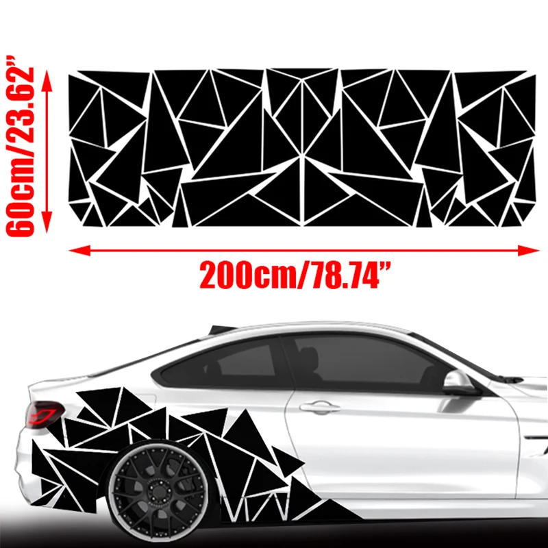 New Style 200x60cm Matte Black Triangles Car Side Sticker Camouflage Car-styling Vinyl Decal Decor for Car Decoration
New Style 200x60cm Matte Black Triangles Car Side Sticker Camouflage Car-styling Vinyl Decal Decor for Car Decoration