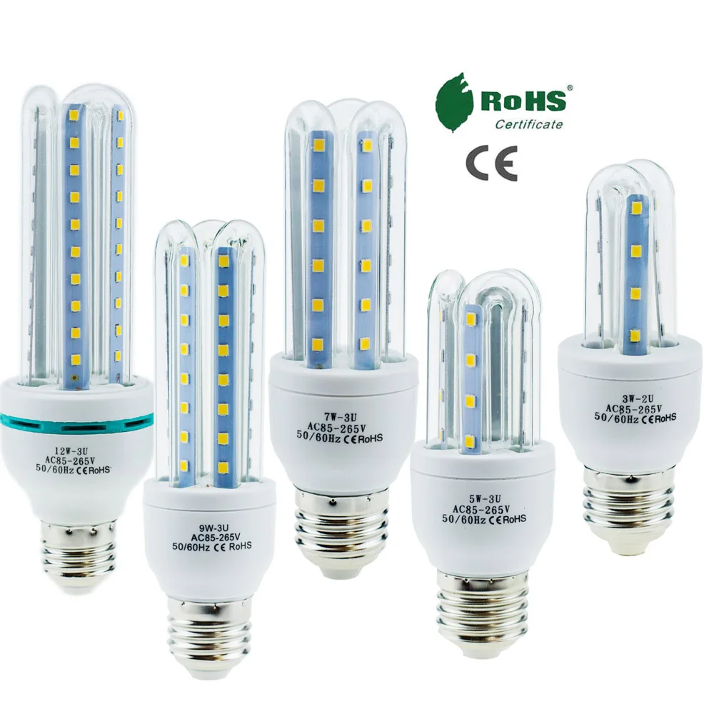 

E27 3W 5W 7W 9W 12W LED Corn Light Bulb 2835 SMD 85-265V Cool Warm White Lamps Energy Saving Lighting For Home Decor Ampoule YZ
