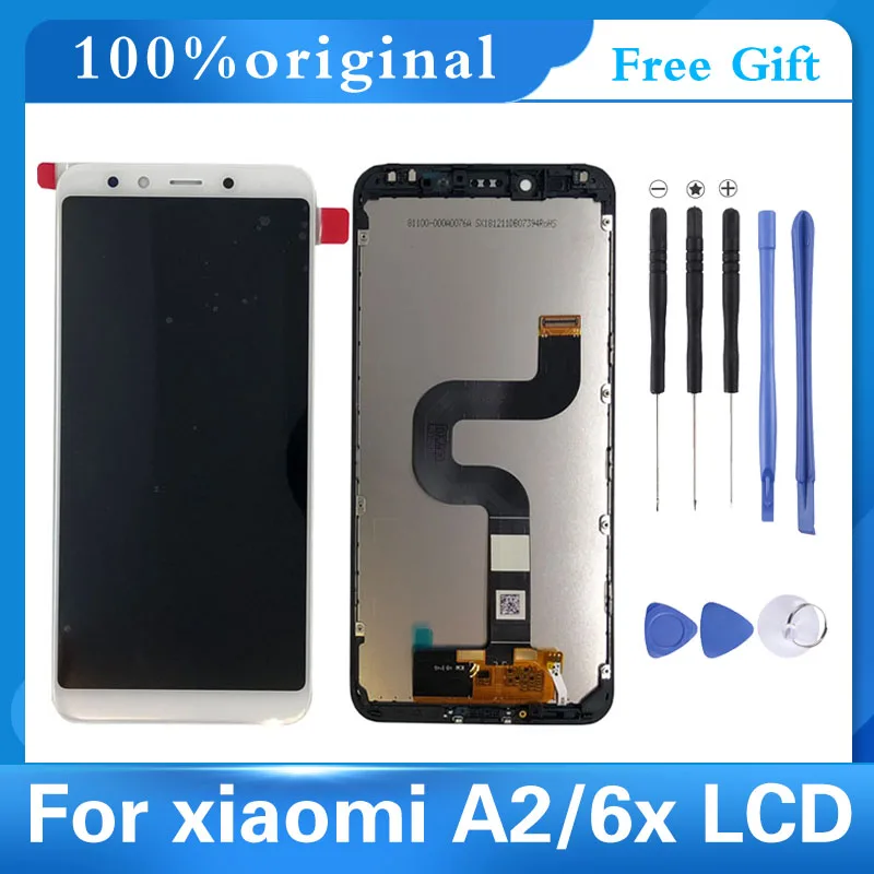 ЖК-дисплей 5 99 дюйма для XiaoMi Mi A2 MIA2 дигитайзер экрана сменные детали MI 6X с рамкой |