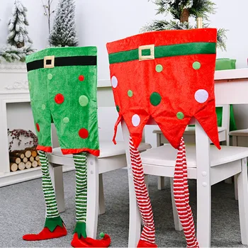 Christmas Decoration Supplies Hanging Leg Chair Cover Red Green Chair Cover Accessories For Family Christmas Decoration Ornament 
Christmas Decoration Supplies Hanging Leg Chair Cover Red Green Chair Cover Accessories For Family Christmas Decoration Ornament