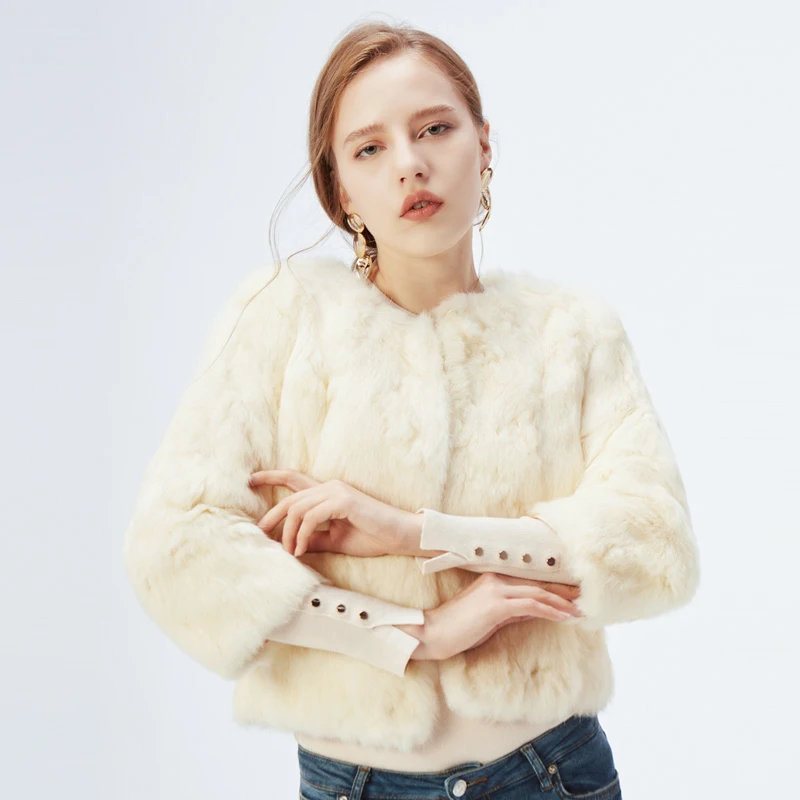 Genuine Full Pelt Fur Jacket Women's Design Rabbit Fur Coat Natural Wholeskin Fur Coat O-Neck Fashion Slim Thin Rabbit Fur Coat
Genuine Full Pelt Fur Jacket Women's Design Rabbit Fur Coat Natural Wholeskin Fur Coat O-Neck Fashion Slim Thin Rabbit Fur Coat
