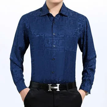Summer 100% Silk Men Shirt Long Sleeve White Shirt Spring Formal Shirts Men 2020 Gentlemen Loose Camisa Masculina 3033 KJ1948
Summer 100% Silk Men Shirt Long Sleeve White Shirt Spring Formal Shirts Men 2020 Gentlemen Loose Camisa Masculina 3033 KJ1948
