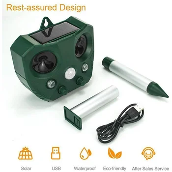 Solar Power Repellent Deterrent Animals Repeller Outdoor Home Animal Ultrasonic Cats Dogs Repeller Frighten Animals Garden
Solar Power Repellent Deterrent Animals Repeller Outdoor Home Animal Ultrasonic Cats Dogs Repeller Frighten Animals Garden