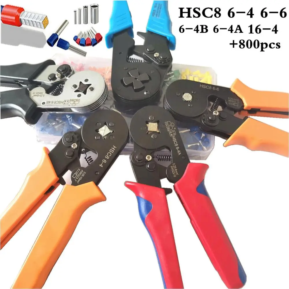 Tubular Terminal Crimper HSC86-6 0.25-6mm 23-10AWG & 10SA 0.25-10mm 23-7AWG Electrical Crimping Pliers Hand Tools Set HSC8 6-4
Tubular Terminal Crimper HSC86-6 0.25-6mm 23-10AWG & 10SA 0.25-10mm 23-7AWG Electrical Crimping Pliers Hand Tools Set HSC8 6-4