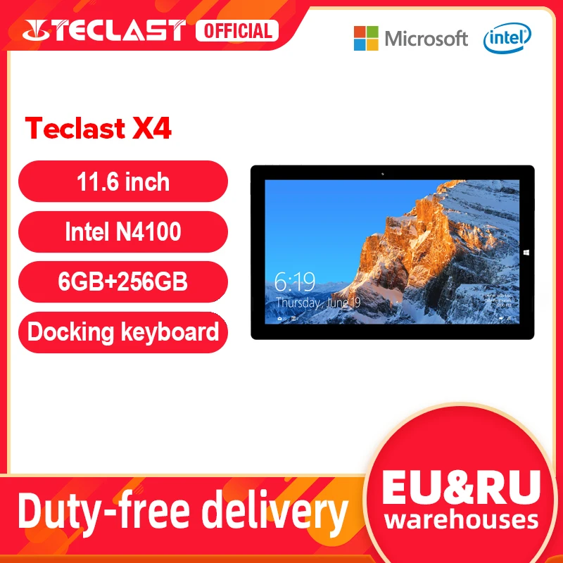 Teclast X4 планшет с 10 1-дюймовым дисплеем ОЗУ 6 ГБ ПЗУ 11 Windows | Компьютеры и офис