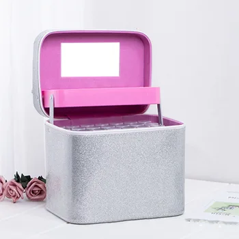 126 Bottle Handbag Embroidery Exquisite PU Solid Accessory Durable Display Storage Box Case Beads Zipper Non Toxic Diamond 
126 Bottle Handbag Embroidery Exquisite PU Solid Accessory Durable Display Storage Box Case Beads Zipper Non Toxic Diamond