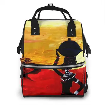 Art African Black Women Nappy Backpack Mummy Bag Large Capacity Mom Baby Multi-function Waterproof Outdoor Travel Diaper Bags
Art African Black Women Nappy Backpack Mummy Bag Large Capacity Mom Baby Multi-function Waterproof Outdoor Travel Diaper Bags