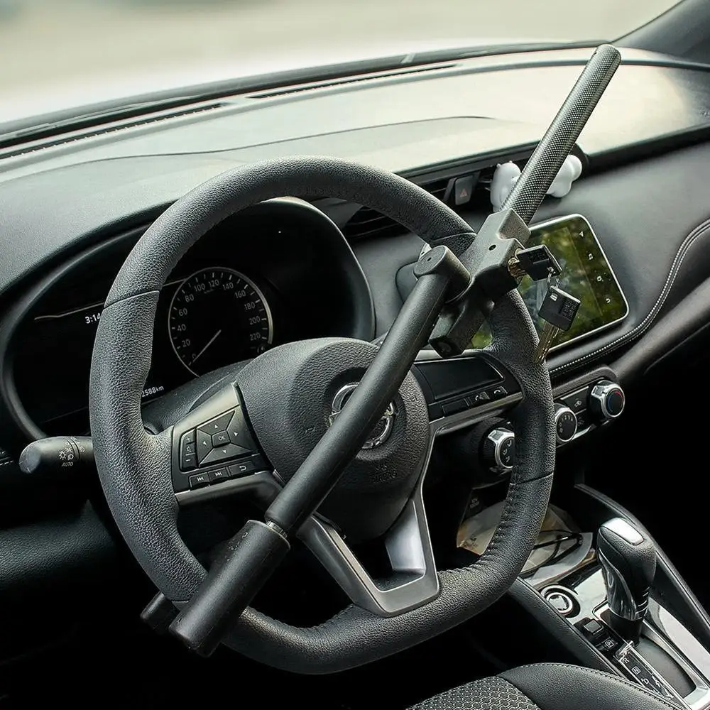 Universal Car Lock Stainless Steel Steering Wheel Locks Anti Theft Security With Keys Anti-Theft Devices | Автомобили и мотоциклы