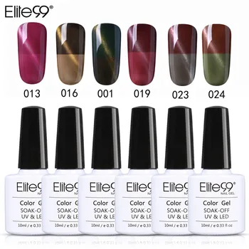 

Elite99 6pcs/lot 10ML Thermal Magnetic 3D Cat Eye Chameleon Glitter Gel Polish Temperature Color Change Soak Off UV Gel Varnish