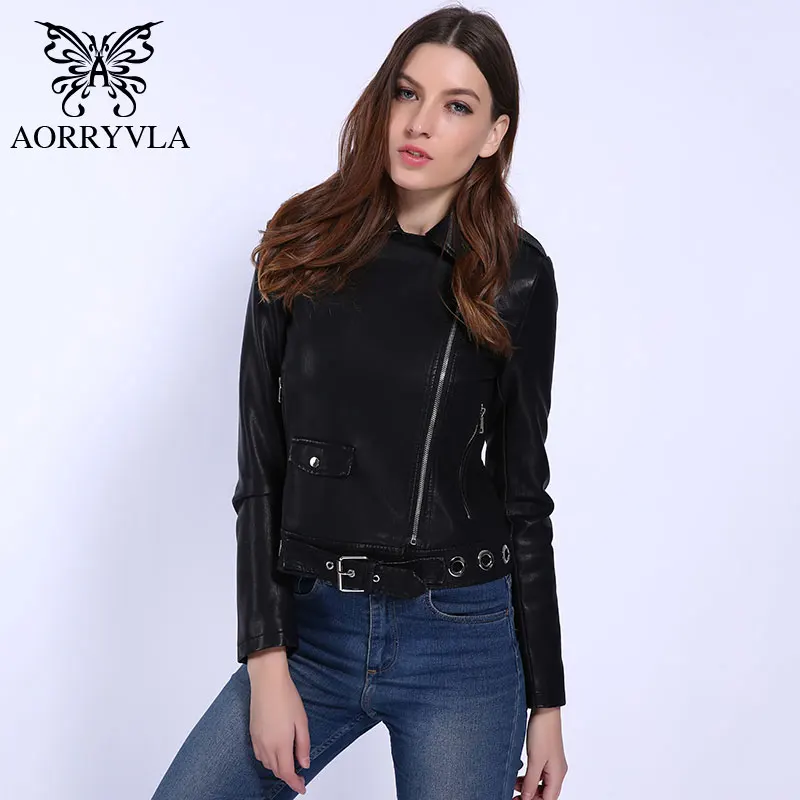 AORRYVLA 2019 New Autumn PU Leather Jacket Women Black Color Motorcycle Short Zipper Jacket Female Leather Jacket Biker Hot Sale
AORRYVLA 2019 New Autumn PU Leather Jacket Women Black Color Motorcycle Short Zipper Jacket Female Leather Jacket Biker Hot Sale