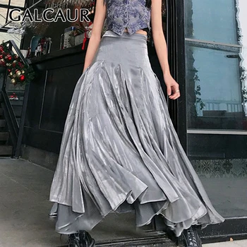 GALCAUR Women's Skirts High Waist Satin Large Size Loose Casual Asymmetric Maxi Skirts Female 2020 Spring New Fashion Clothes
GALCAUR Women's Skirts High Waist Satin Large Size Loose Casual Asymmetric Maxi Skirts Female 2020 Spring New Fashion Clothes