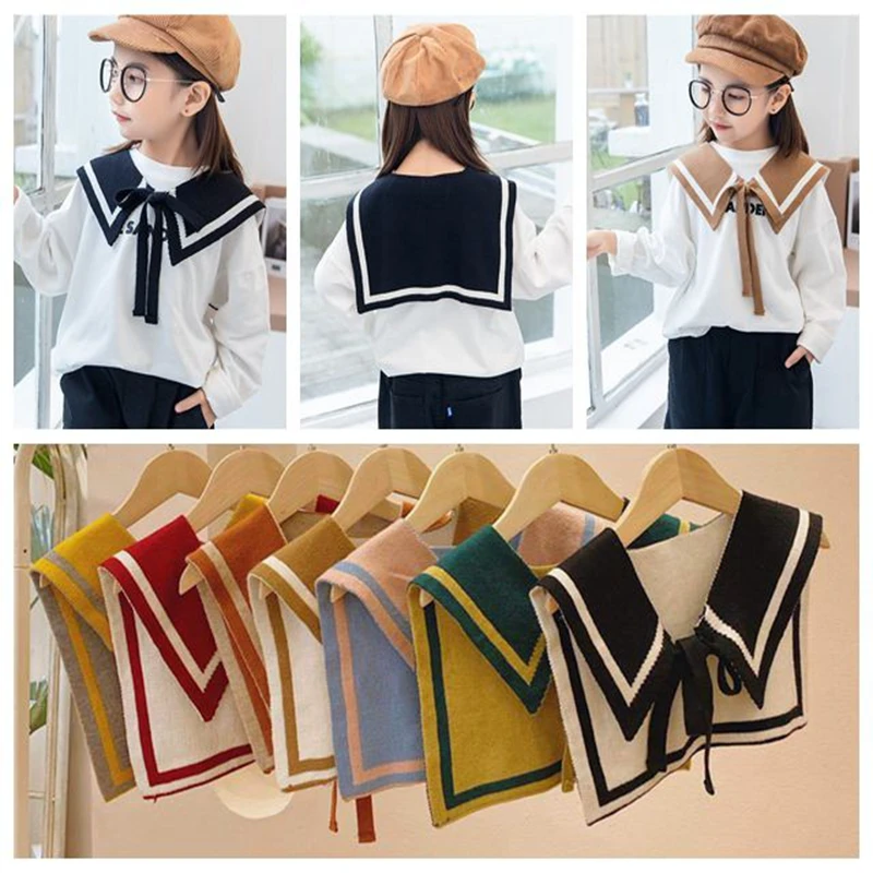 INS Style Navy Striped Children's Knitted Shawl Fake Collar Wild Baby Girls Decoration Warm Wool Scarf Kids Fashion Accessories
INS Style Navy Striped Children's Knitted Shawl Fake Collar Wild Baby Girls Decoration Warm Wool Scarf Kids Fashion Accessories