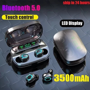 TWS Bluetooth 5.0 Earphones 3500mAh Charging Box Wireless Headsets Noise Reduction Earpiece Sports Waterproof Earplugs WIth Mic
TWS Bluetooth 5.0 Earphones 3500mAh Charging Box Wireless Headsets Noise Reduction Earpiece Sports Waterproof Earplugs WIth Mic