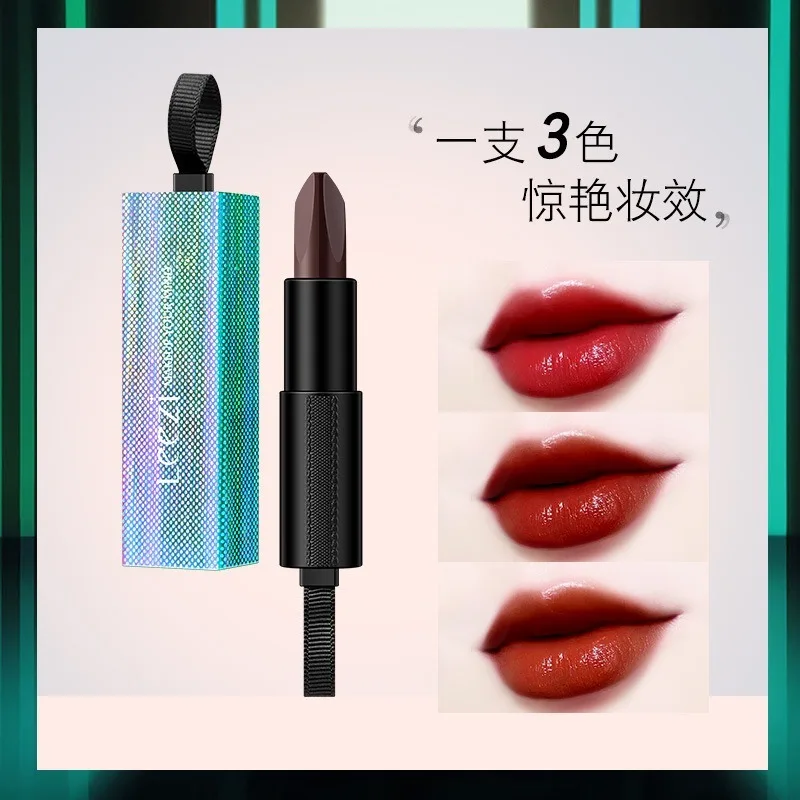 Three Colors In One Lipstick Silky Texture Effect Black Ribbon Element Release The Temptation Between Lips Seamless Makeup
Three Colors In One Lipstick Silky Texture Effect Black Ribbon Element Release The Temptation Between Lips Seamless Makeup