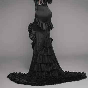 EVA LADY Women's Goth Asymmetry Frilled Tight Black Long Skirt Gorgeous Evening Dinner Banquet Floor Length Skirts
EVA LADY Women's Goth Asymmetry Frilled Tight Black Long Skirt Gorgeous Evening Dinner Banquet Floor Length Skirts