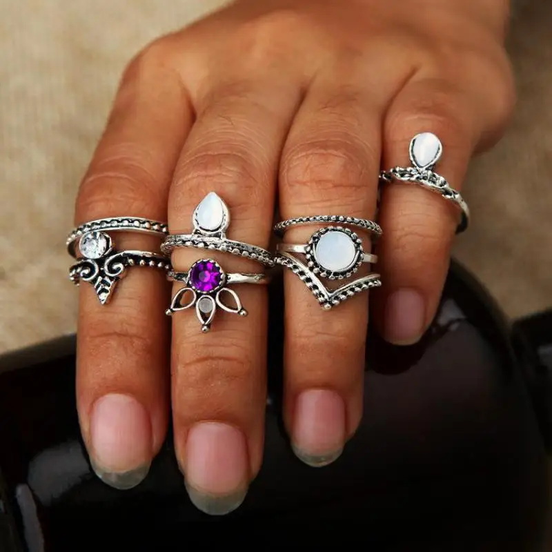 2019 Retro Ring Punk Crown Imitation Ring Set Drill Sets Of Ring Tail Rings For Women Wedding Ring Wholesale
2019 Retro Ring Punk Crown Imitation Ring Set Drill Sets Of Ring Tail Rings For Women Wedding Ring Wholesale