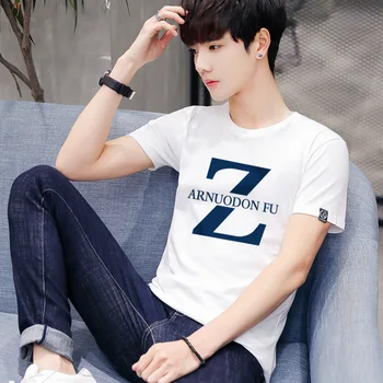 Summer new women's street letter characters print loose short-sleeved T-shirt 25.24 
Summer new women's street letter characters print loose short-sleeved T-shirt 25.24