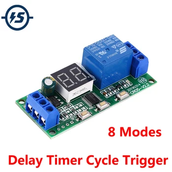 Delay Timer Cycle Trigger Relay Control Module DC 12V 1Channel Multi-Function 0.1s-99h Countdown Mode 8
Delay Timer Cycle Trigger Relay Control Module DC 12V 1Channel Multi-Function 0.1s-99h Countdown Mode 8