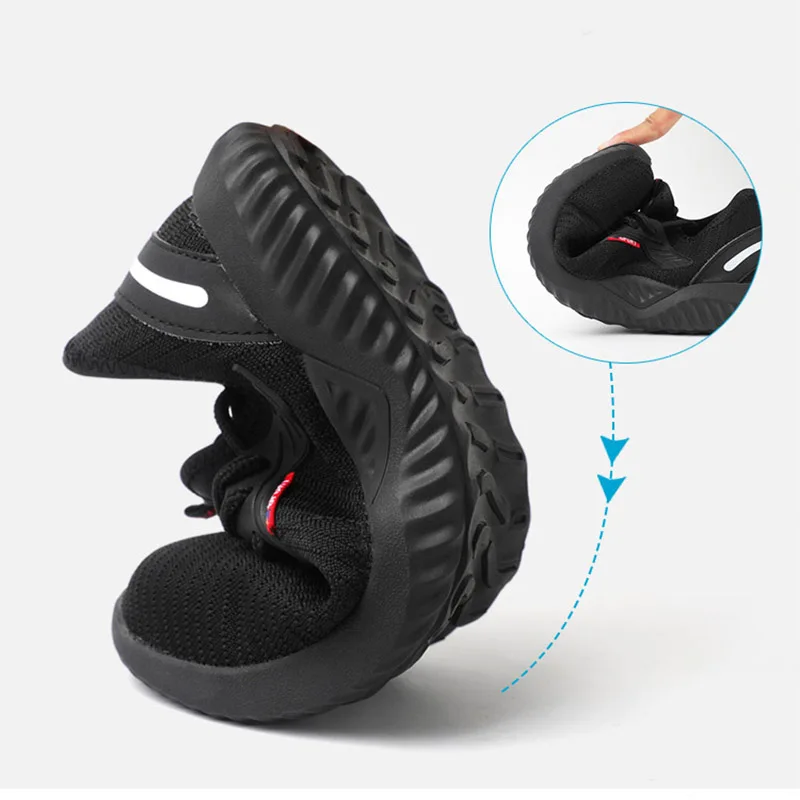 JACKSHIBO Всесезонная Безопасная рабочая обувь ботинки для мужчин Нескользящие
