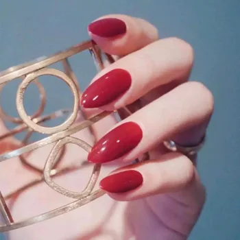 24Pcs Charming red press on nails Pointed Head Full Cover oval tips Artificial Flase Nails with Glue for women acrylic nail tips
24Pcs Charming red press on nails Pointed Head Full Cover oval tips Artificial Flase Nails with Glue for women acrylic nail tips