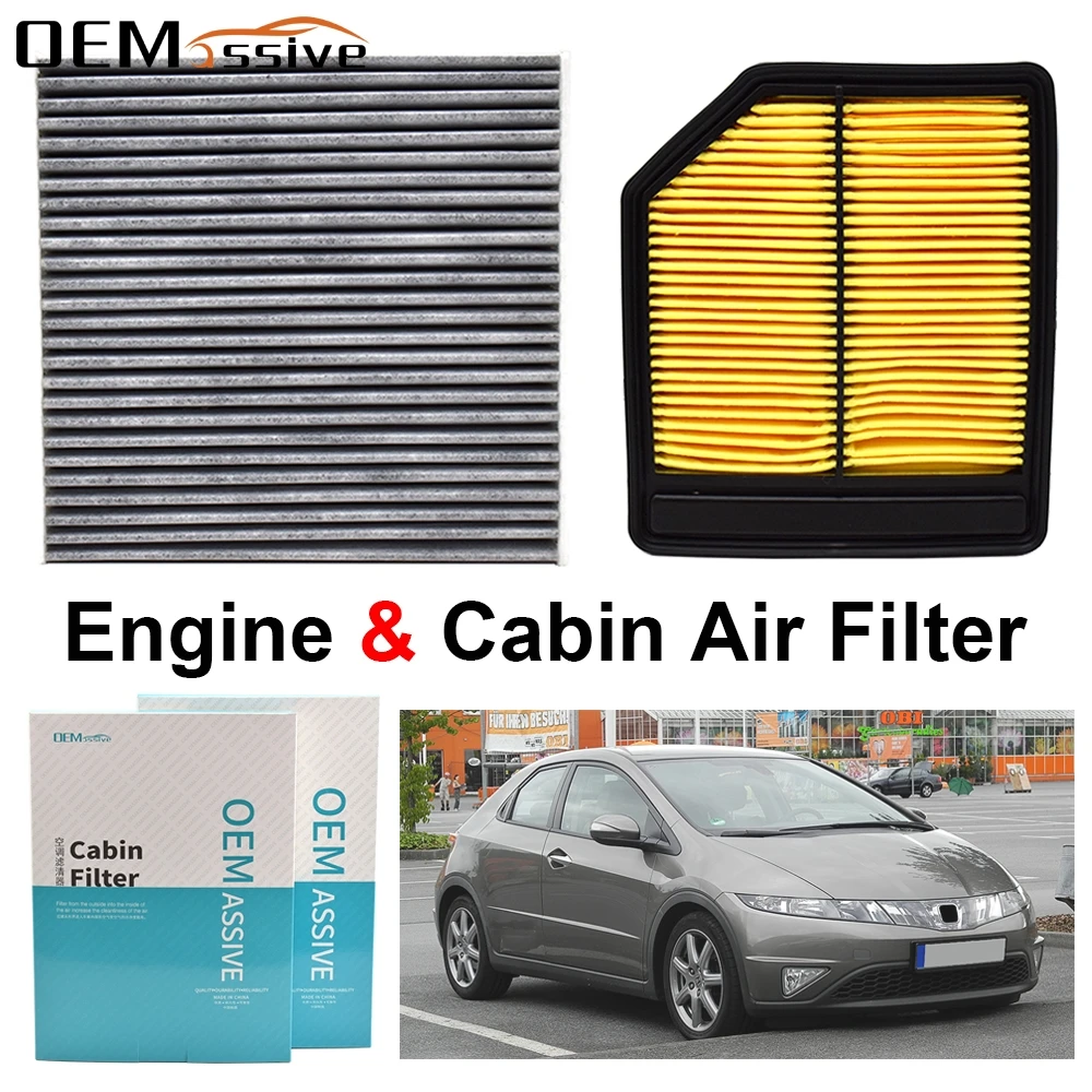 2in1 Car Engine Pollen Cabin Air Filter 17220-RNA-A00 80292-SDA-A01 For Honda Civic 8 Mk8 2005 2006 2007 2008 2009 2010 2011
2in1 Car Engine Pollen Cabin Air Filter 17220-RNA-A00 80292-SDA-A01 For Honda Civic 8 Mk8 2005 2006 2007 2008 2009 2010 2011