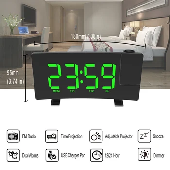 Clock Multifuctional Projection FM Radio Alarm Clock 2019 New Style With USB Charging Port
Clock Multifuctional Projection FM Radio Alarm Clock 2019 New Style With USB Charging Port
