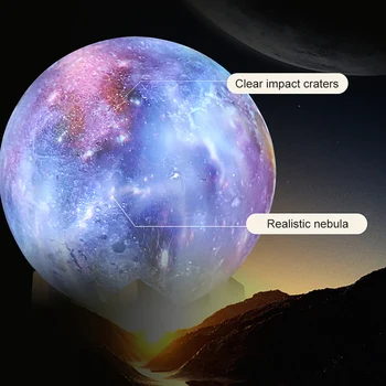 16 Colors 3D Print Night Light Moon Lamp Rechargeable Tap Control Lamp Lights Change Remote LED Moon Light Gift Christmas Decor
16 Colors 3D Print Night Light Moon Lamp Rechargeable Tap Control Lamp Lights Change Remote LED Moon Light Gift Christmas Decor