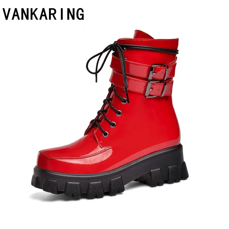 new women ankle boots autumn winter patent leather short platform shoes woman thick high heels punk party club shoes basic boots
new women ankle boots autumn winter patent leather short platform shoes woman thick high heels punk party club shoes basic boots