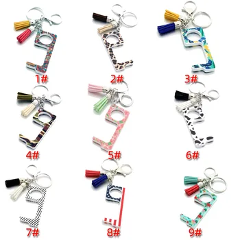 ZWPON Tassel Acrylic Leopard Print Door Opener Keychain Women Disc Keyring Portable Elevator Tool Hygiene Hand Door Handle
ZWPON Tassel Acrylic Leopard Print Door Opener Keychain Women Disc Keyring Portable Elevator Tool Hygiene Hand Door Handle